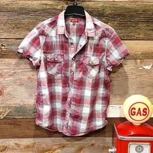 Arizona jeans men's short sleeve dress shirt